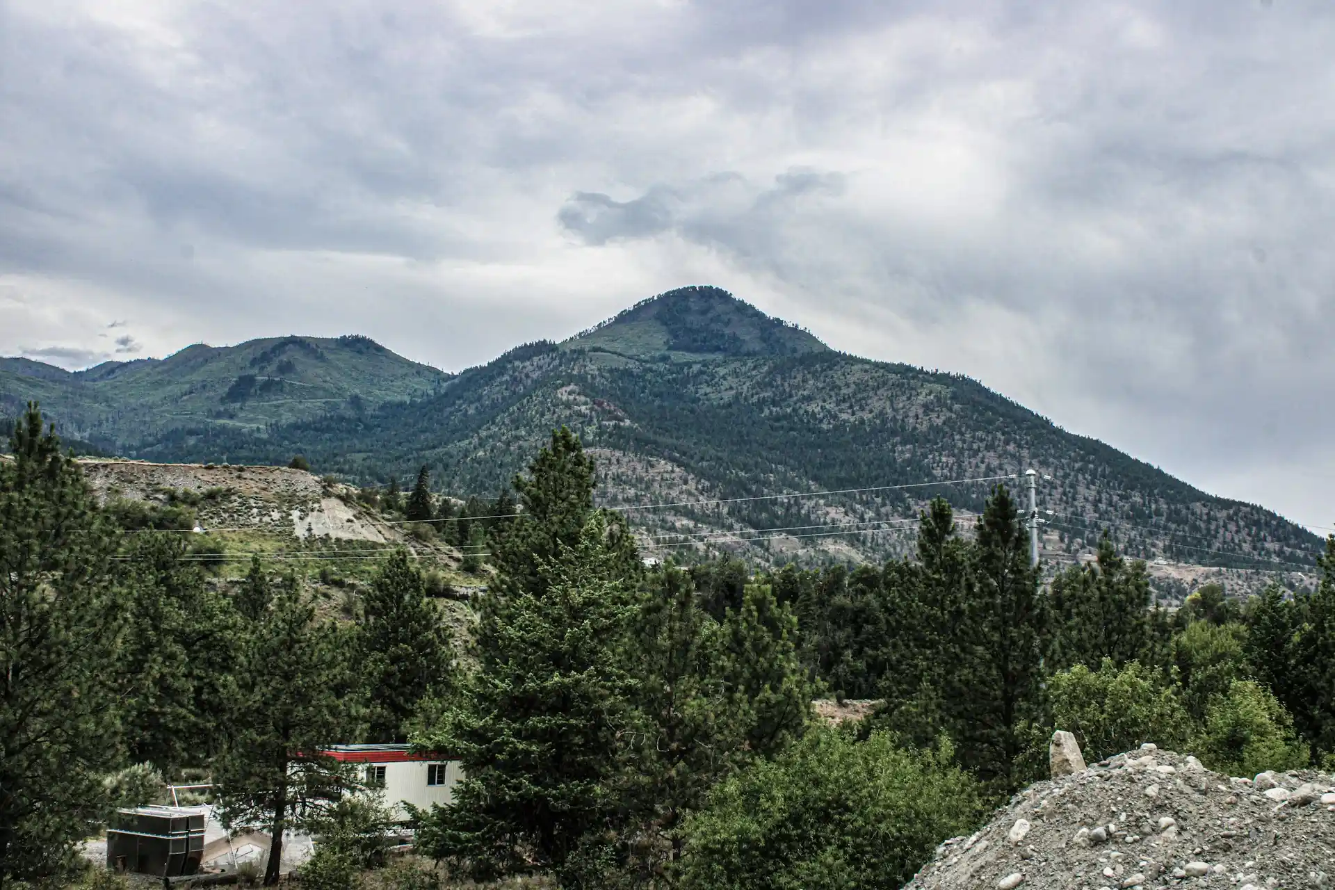 Kamloops BC landscape with the Thompson River valley and surrounding hills